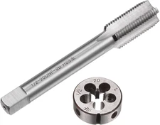 2Pcs Tap and Die Set, 1/2-20 UNF Left Hand Thread Tap & round Die, Tapping Threa