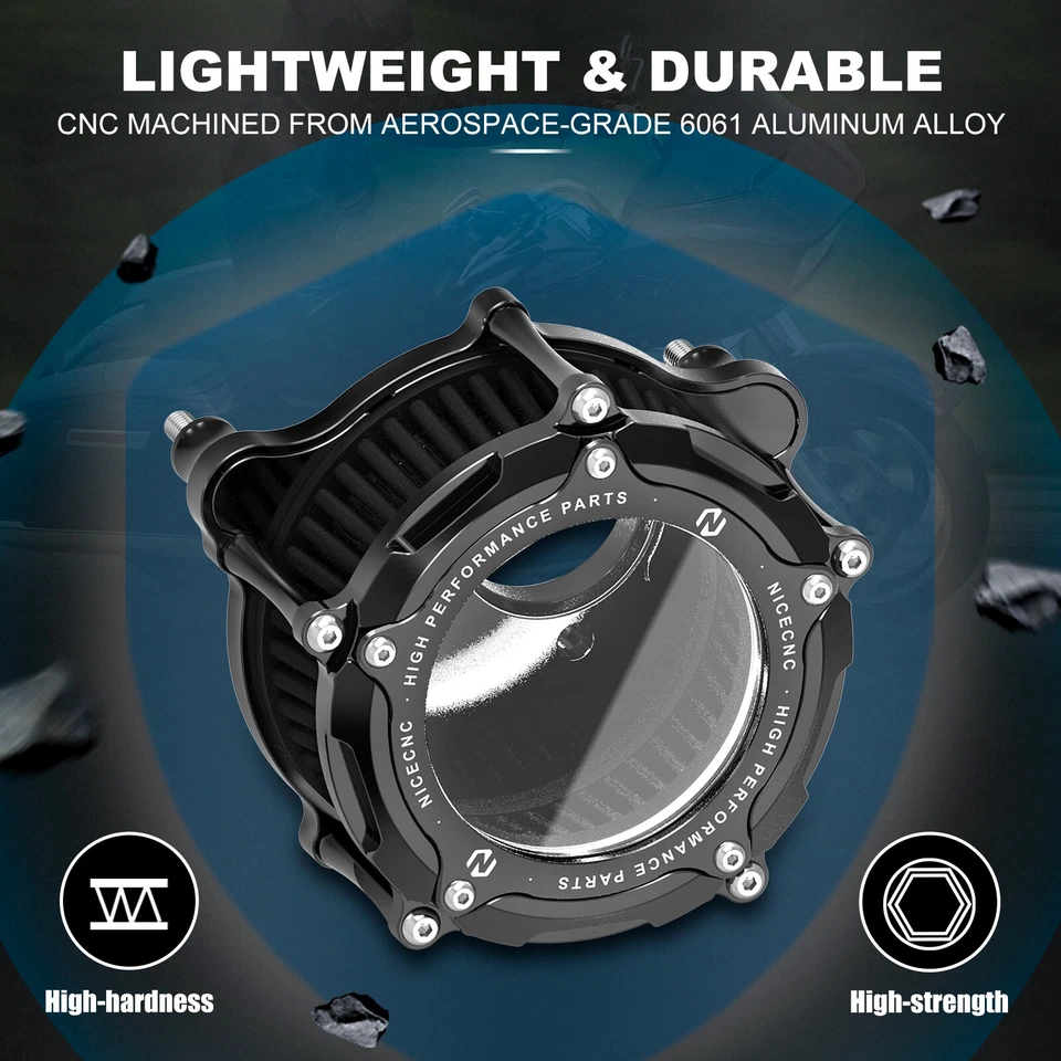 Air Cleaner Intake Filter For Harley Freewheeler FLRT Tri Glide Ultra FLHTCUTG Foto 2 de 4