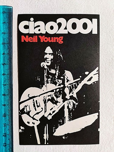 VERY RARE STICKER NEIL YOUNG ORIGINAL ADESIVO 70'S ANNI '70 VINTAGE CIAO 2001