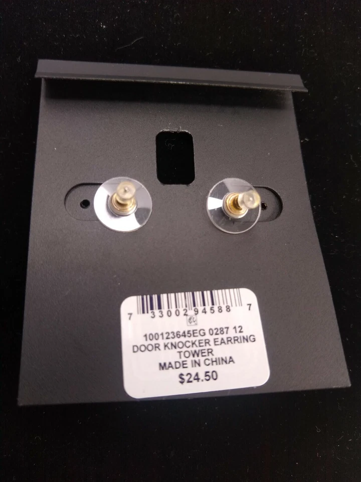 Alfani - 1-Pair Stone Doorknocker Earrings - Gold Tone - Image 4 of 4