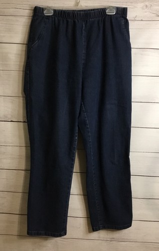 ALIA Women Pants 14 Blue Jeans Elastic 