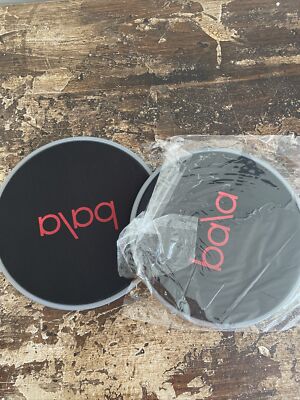 Disques De Glisse Bala Pour Pilates & Fitness - Lot De 2 Avec Sac Filet - 7 Pouces Gris