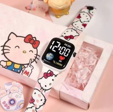 Hello Kitty Cartoon LED Watch Kids Girls Unisex LED Digital Wrist Watch Gifts.