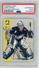 2005-06 HEROES & PROSPECTS #157 CAREY PRICE AUTOGRAPHED SIGNED HOCKEY CARD PSA