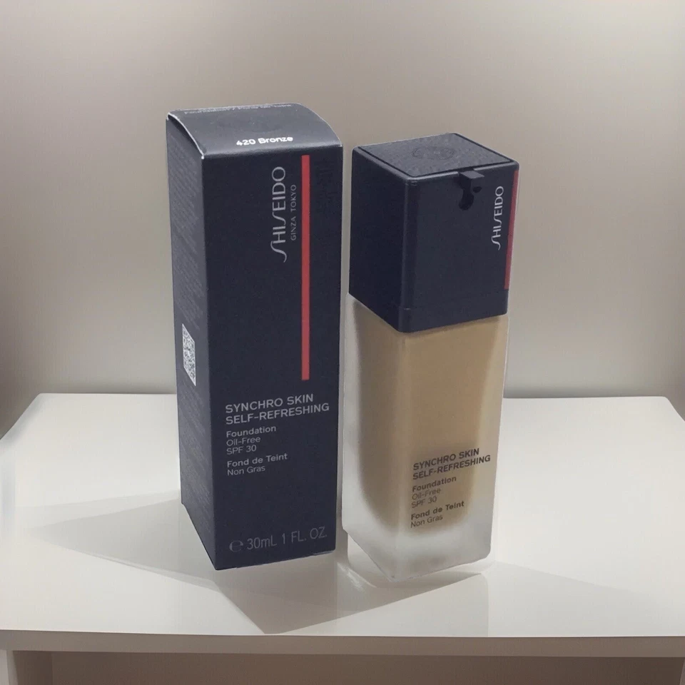 SHISEIDO Synchro Skin Self-Refreshing Foundation 420 Bronze 30ml & OVP - Bild 2 von 2