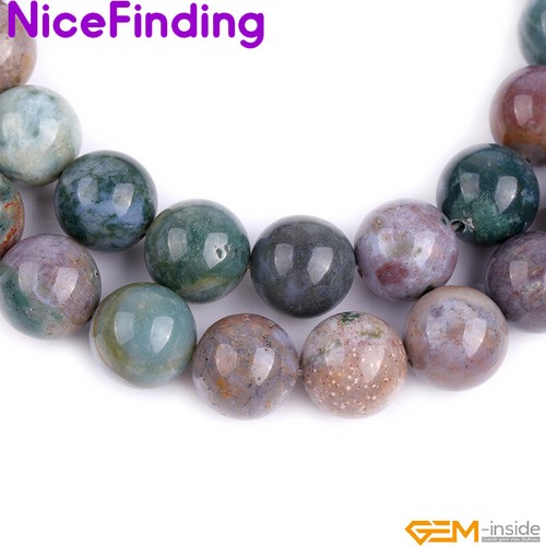Cuentas de piedras preciosas redondas naturales de ágata india para hacer joyas cuentas sueltas de 15 - Imagen 47 de 66