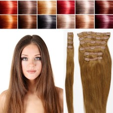 Extra Volume luxury Clip in Remy Human Hair Extensions Thick Double Weft USA