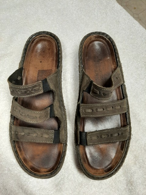Naot Womens Brown Leather Slip On Sandals Size 38 | eBay