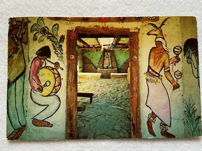 Hear the music and receive her blessing...De Grazia Mission in the Sun Postcard