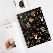 Mushroom Notebook, Mushroom Journal, Gratitude Journal, Diary, Notes, Notepad
