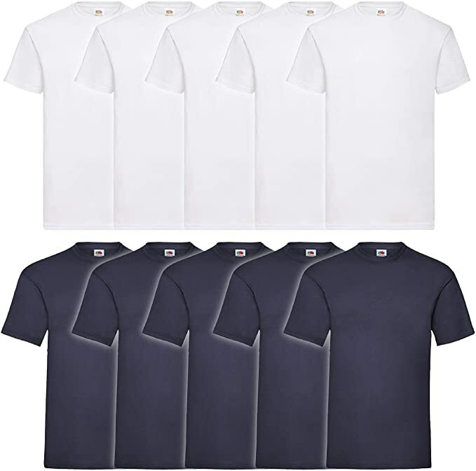 T-SHIRT MANICA CORTA | BIANCA | UOMO | FRUIT OF THE LOOM | ORIGINAL T | 100% COTONE| 145 Gr/m2 - Foto 3