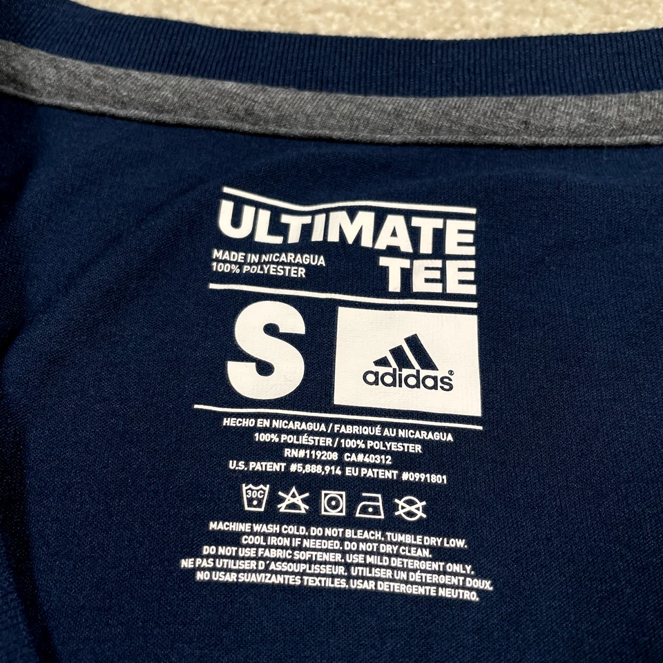 New England Revolution Shirt Women Small Blue MLS Soccer adidas Active Run Flag - Image 3 of 4