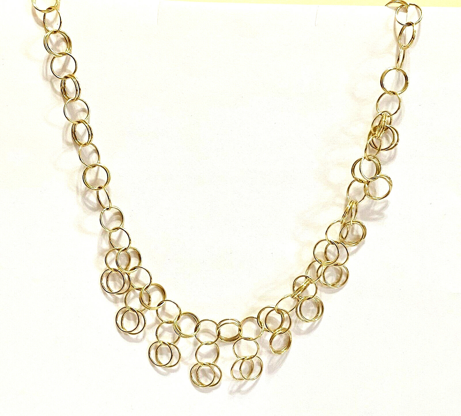 MILOR SOLID 14K YELLOW GOLD INTERLOCKING CIRCLES … - image 8