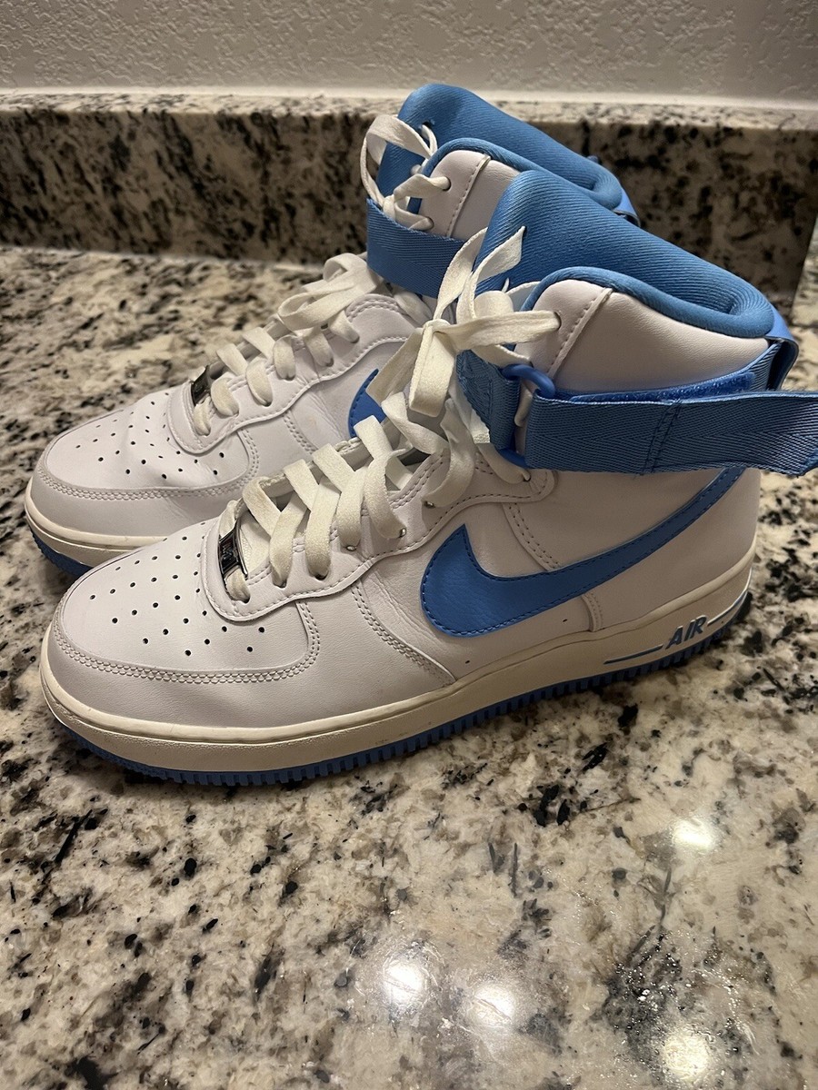 Size 10.5 - Nike Air Force 1 High White University Blue W | eBay display picture 1