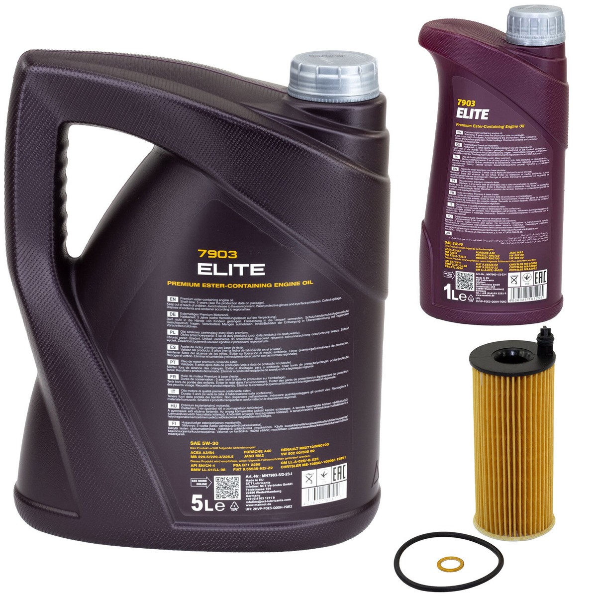 MANNOL Motoröl 5W-40 + Motorspülung – 4 Liter Set Für PKW