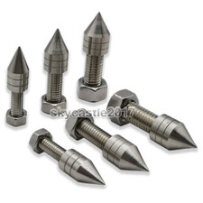 4x 316LSS Stainless Steel Speaker Anti-Shock Spike Stand Isolation Feet Base Pad
