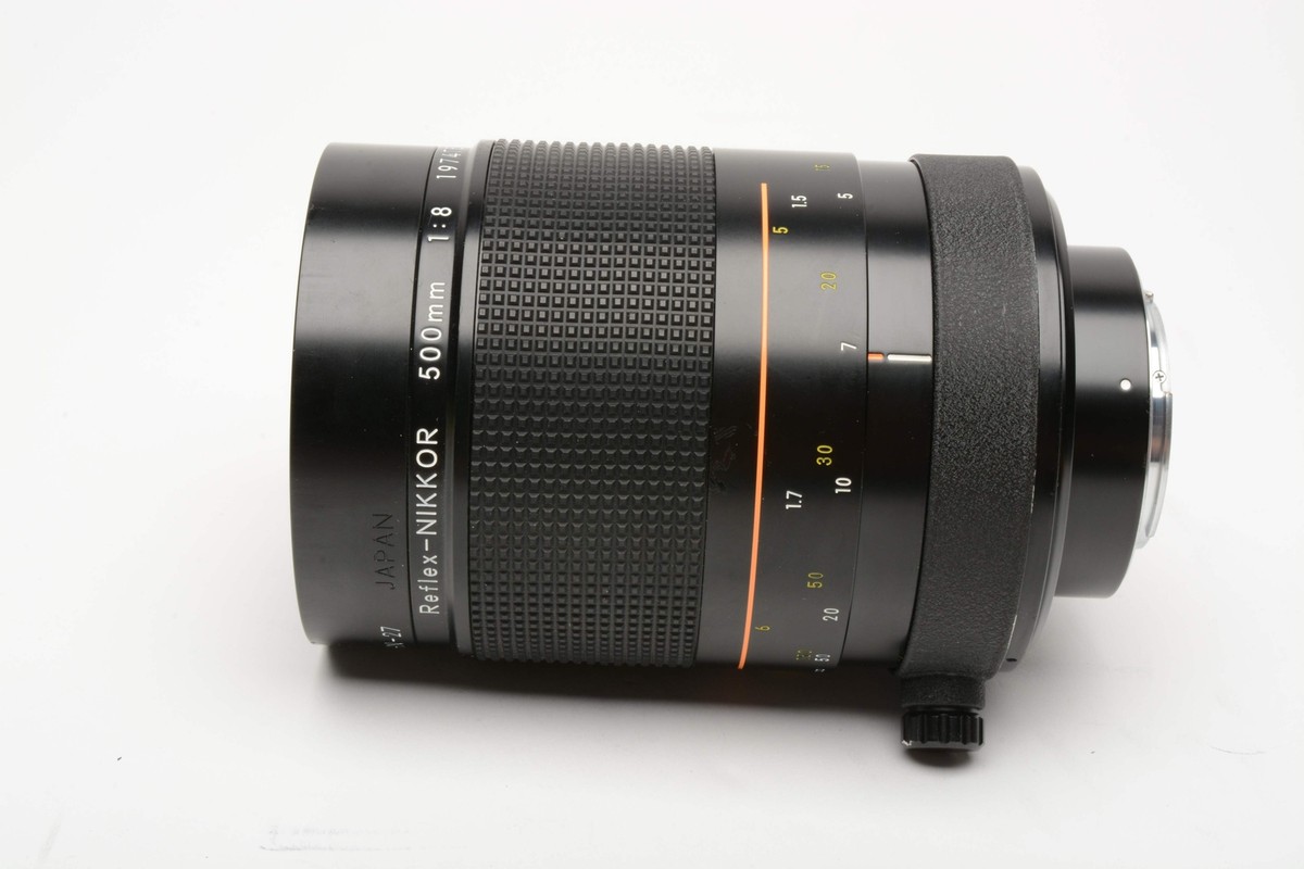 Nikon Reflex Nikkor 500mm f8 Macro Mirror lens, caps, filters