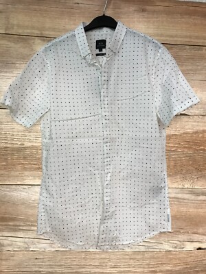 Armani Exchange White Short Sleeve Slim Fit Shirt UK