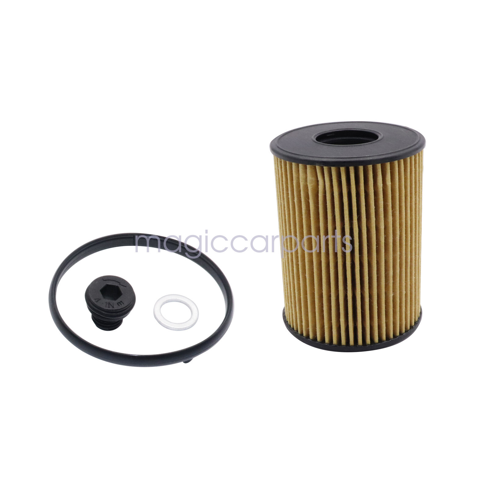 4Piece Oil Filter Pack With Seals 263502S000 for Hyundai Santa Fe 2021-2022