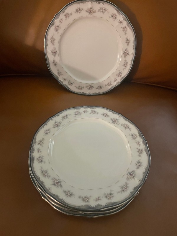 Noritake Traviata FOUR bread and butter plates 7"  fine bone china 