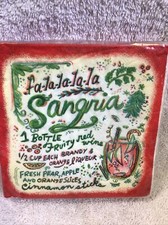 20 3 PLY PAPER COCKTAIL NAPKINS" SANGRIA FA-LA-LA-LA-LA" 9.875 IN X 9.875 IN NIP