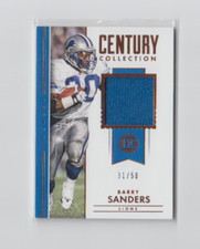 2018 Panini Encased Century Collection Materials Jersey Barry Sanders /50  *S209