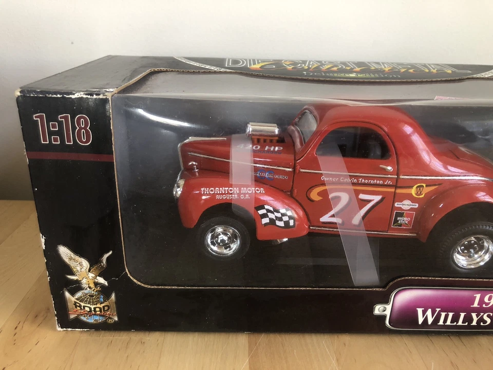 2001 Road Signature Deluxe Edition 1:18 Scale 1941 Willys Coupe Red #27 Die Cast - Image 2 of 4