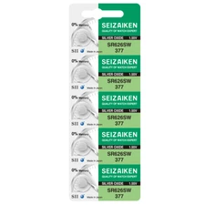 Seizaiken 377 SR626SW 1.55V 0%Hg Silver Oxide Watch Battery - Wholesale