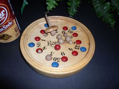 Vintage No. 300/1 - German ROULETTE game w dreidel + wooden marble balls