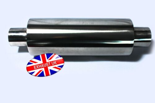4" x 2" x 12" Universal Exhaust Silencer Stainless Steel Back Box Muffler