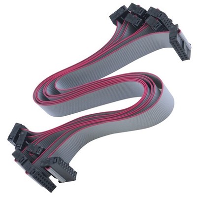 30cm 16pin Idc Connector Flat Ribbon Cable With Black 2.54mm Fc Dual Row Female