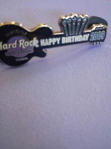 Hard Rock Cafe pin Tampa Hotel & Casino Happy Birthday Guitar 2009