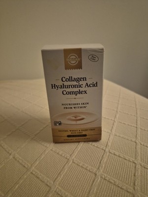 SOLGAR Collagen Hyaluronic Acid Complex 30 Tablets Exp 11/2027