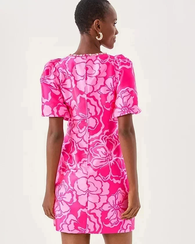 LO ÚLTIMO Lilly Pulitzer Britnee Cuentas Jacquard Cambio D Color: Rosa Parigi Tamaño Completo. Foto 3 de 4