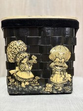 Vintage 60s Holly Hobbie 3D Decoupage Box Purse Cottagecore Prairie Goth Picnic