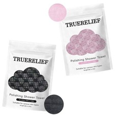 Cleansing Shower Towel, 2in1 Long Scrub Wash Cloth for Body  Face, DualSided...