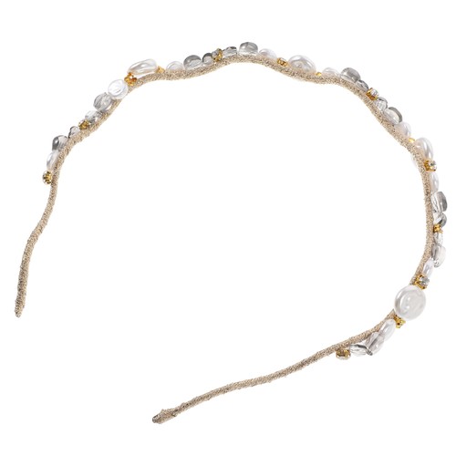 Crystal Pearl Headband Miss Beaded for Women Rhinestone Hair Accessories - Picture 12 of 12
