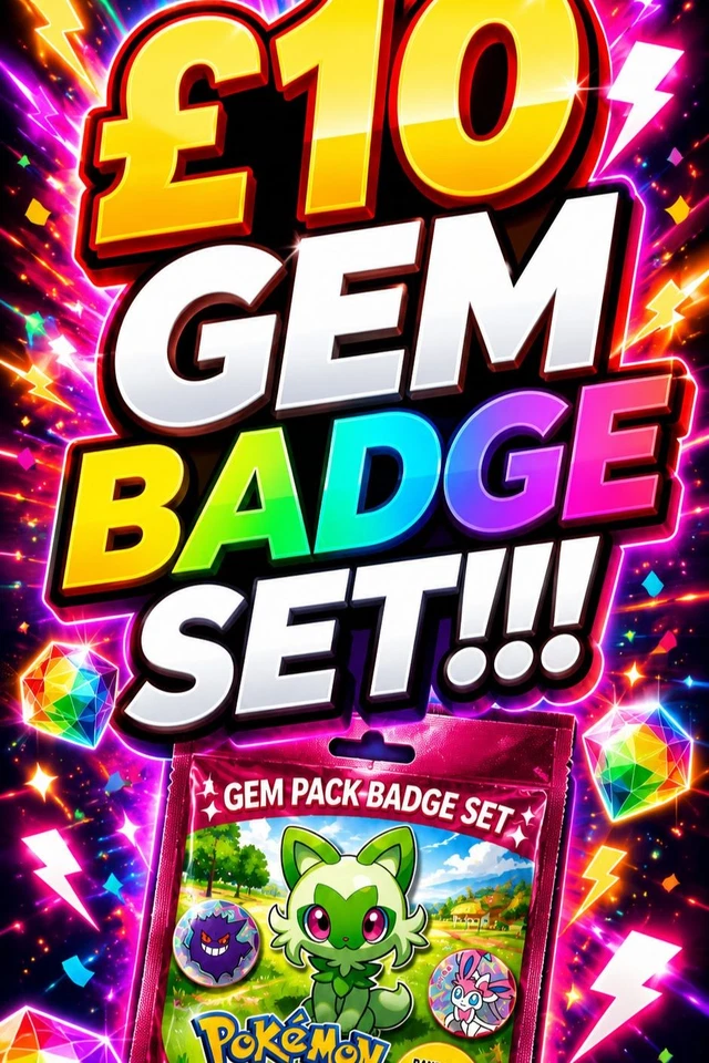 😲£10 Gem Badge Set 😲 CHEAPEST ON EBAY