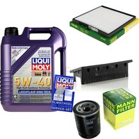 Mann Inspektionspaket 5L Liqui Moly 5W-40 FüR Hyundai I10 1.2