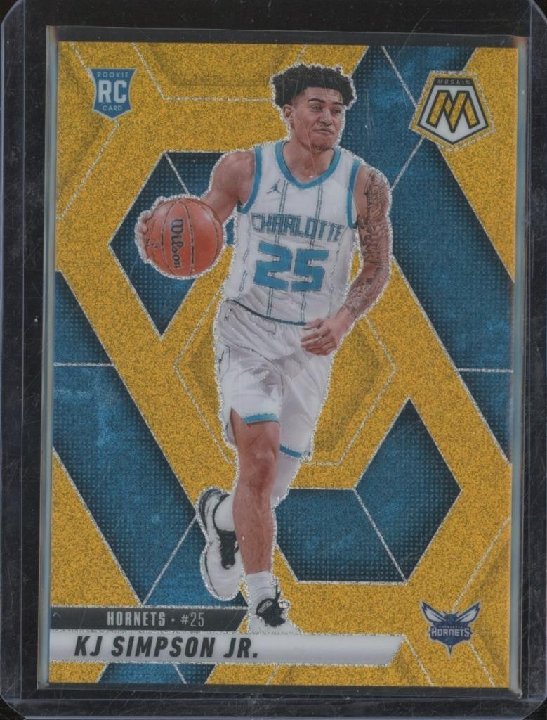 2024-25 Panini Mosaic KJ SIMPSON JR #239 RC Rookie GOLD Glitter Prizm /5 PF1