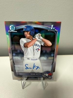 Sean Keys 2025 Bowman Chrome 1st Refractor Auto /499 #CPA-SK Blue Jays