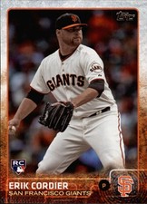 2015 Topps Baseball Card #535 Erik Cordier RC