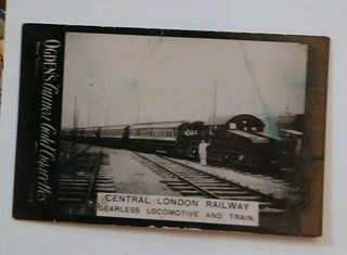 Ogden's Guinea Gold Cigarettes Card Central London Railway Gearless Locomotive
