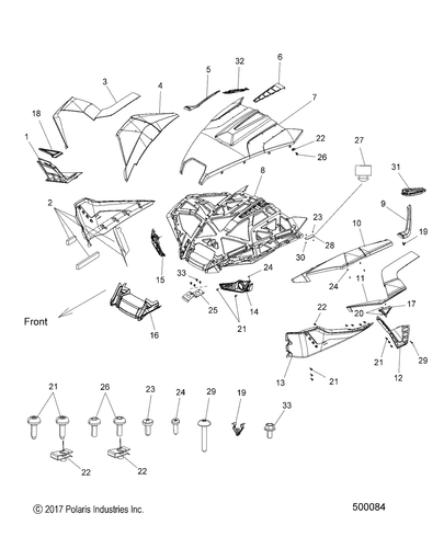 Polaris Fender Trim, Right-Hand, Purple Thunder, Genuine OEM Part 5450050-381 - Bild 2 von 2