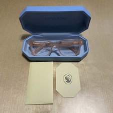 Swarovski Women  s 54 mm Square Eyewear Glasses Frame in Pink SK2007