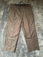 Paul Frederick Wool Dress Pants Charcoal Pleated Size 36 Brown