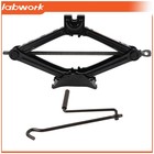 2 Ton Scissor Jack Car Van Wind Up Tyre Lift Black W/Chrome Crank Handle