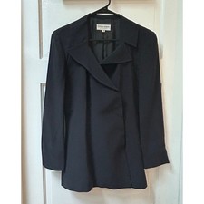 Giorgio Armani Le Collezioni Woman's Classic Black Single Button Blazer 4