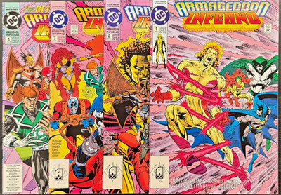 ARMAGEDDON : INFERNO  COMPLETE SET #1-4  JSA RETURNS  DC  1992  NICE!!!