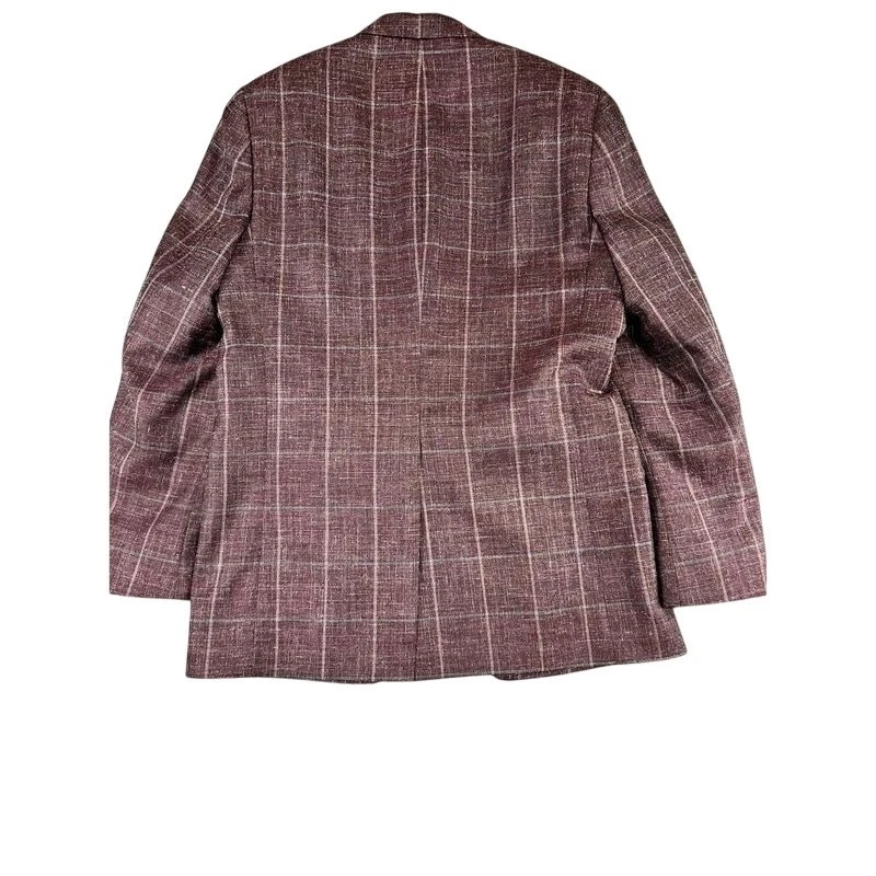 Ralph Ralph Lauren Sport пальто 38R бордовый окно шерсти шелк льняной Dillards - Изображение 2 из 4